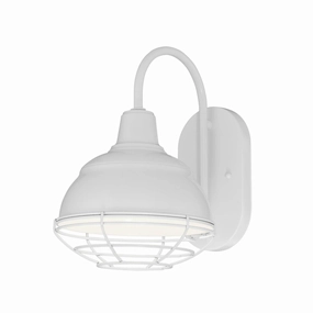 R Series One Light Wall Bracket WhiteOutdoor wall sconces with motion sensor