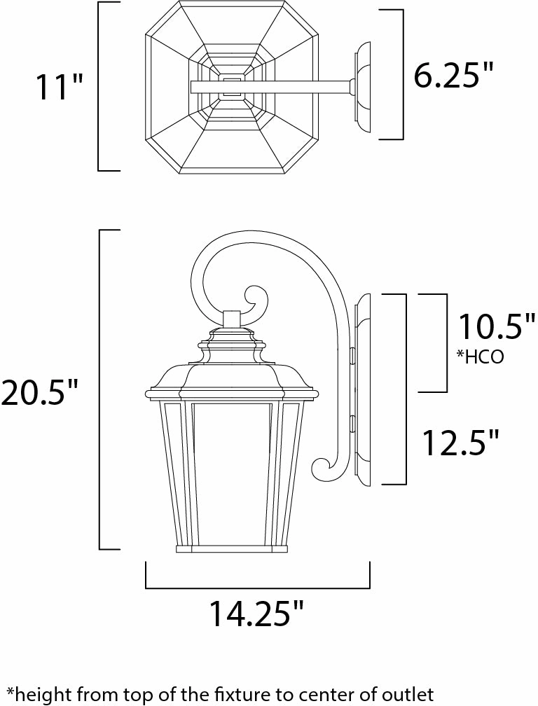 Radcliffe LED E26 LED Outdoor Wall Sconce Black Oxide