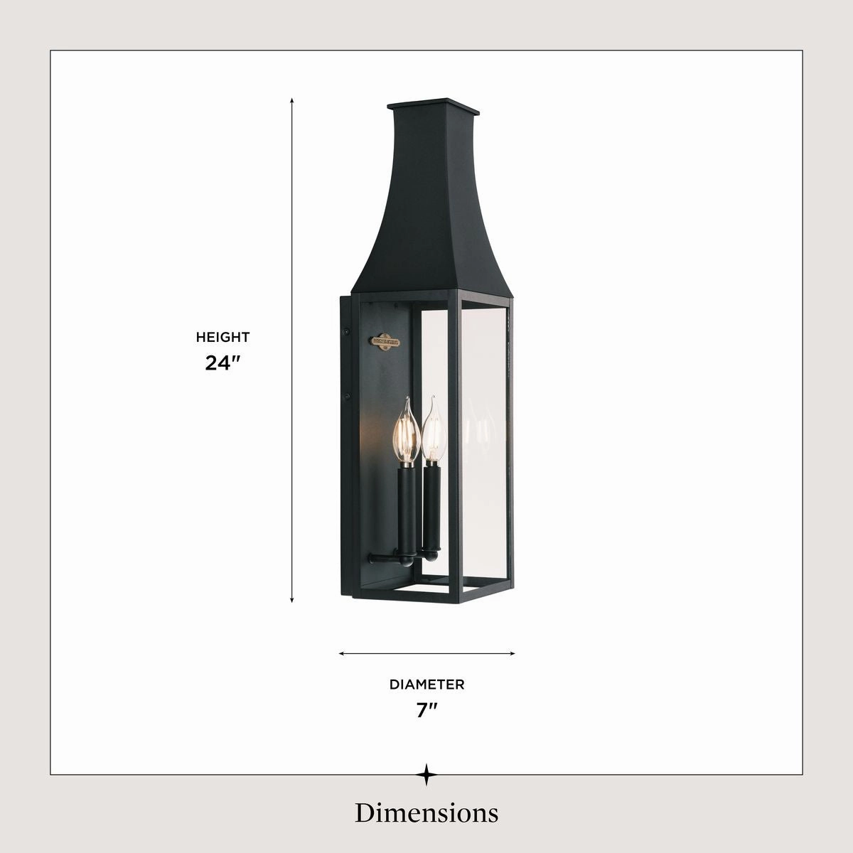 Radcliffe Two Light Outdoor Wall Lantern Black