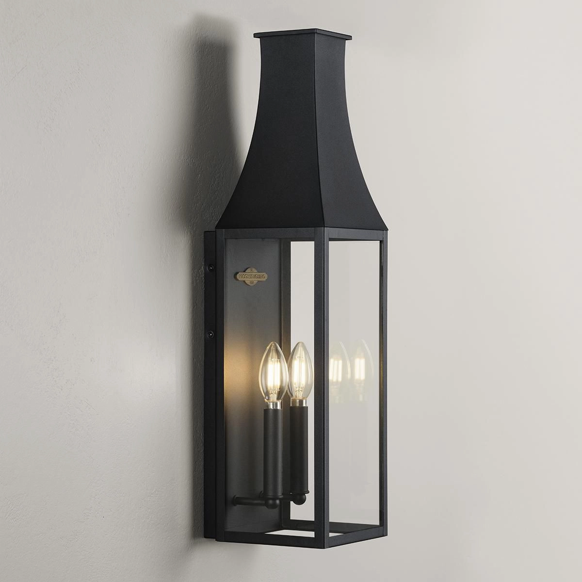 Radcliffe Two Light Outdoor Wall Lantern Black