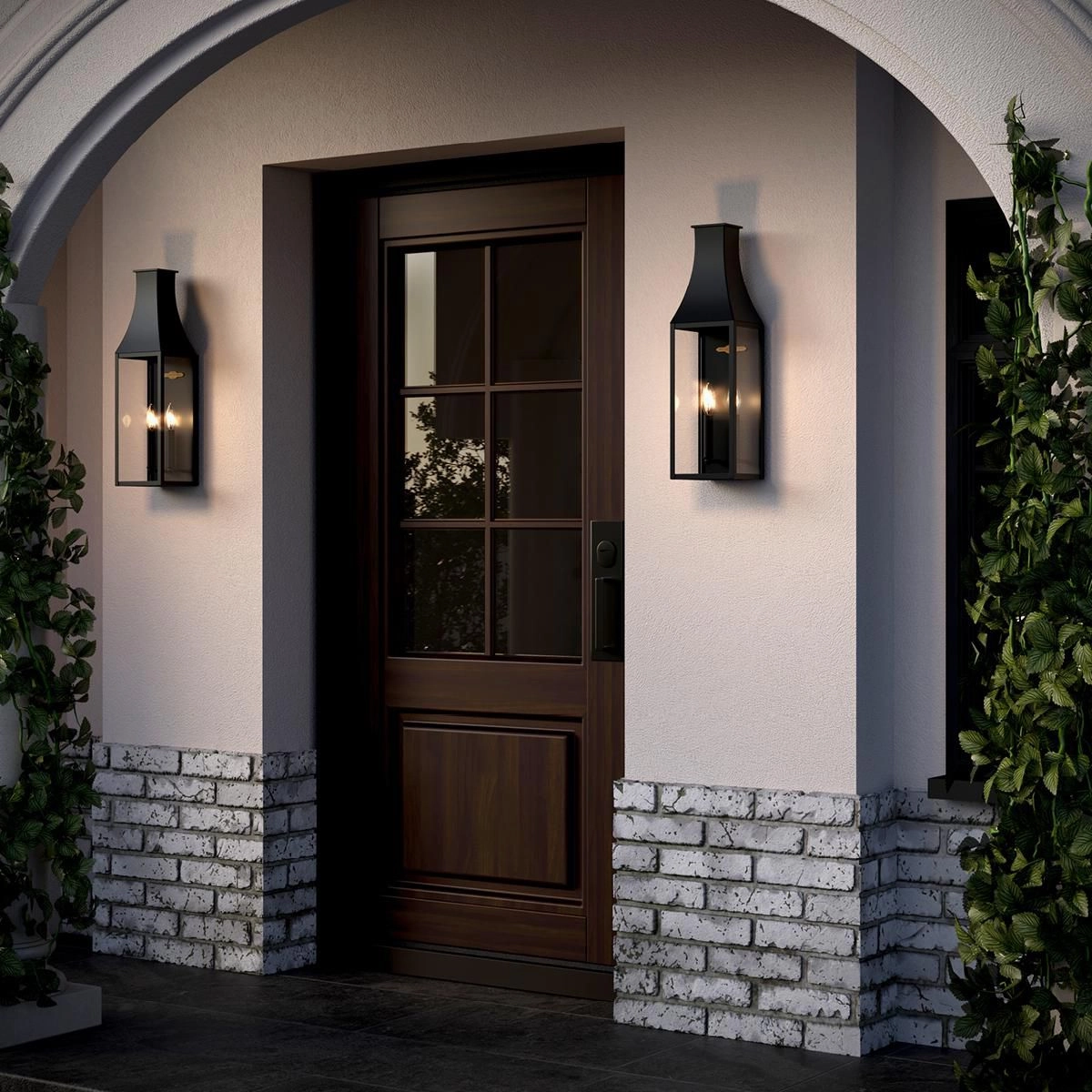 Radcliffe Two Light Outdoor Wall Lantern Black
