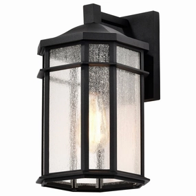 Raiden One Light Outdoor Wall Lantern Matte BlackOutdoor wall sconces with motion sensor