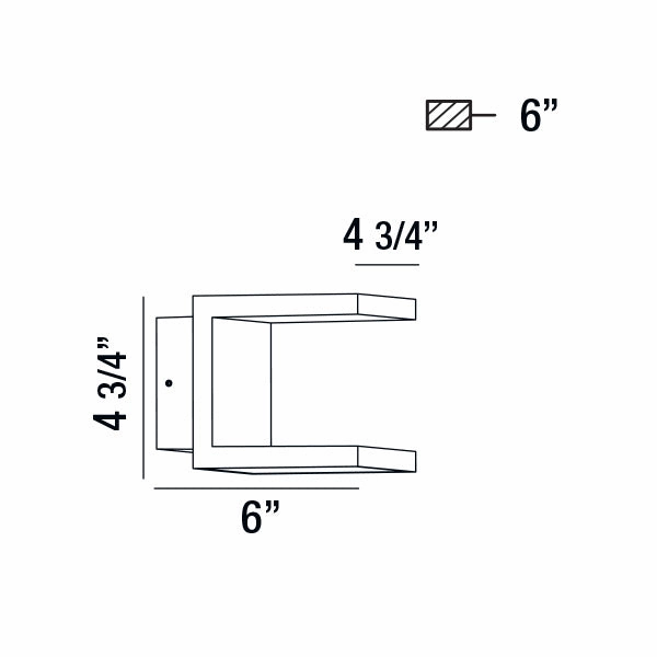Rail LED Outdoor Wall Mount Graphite Grey