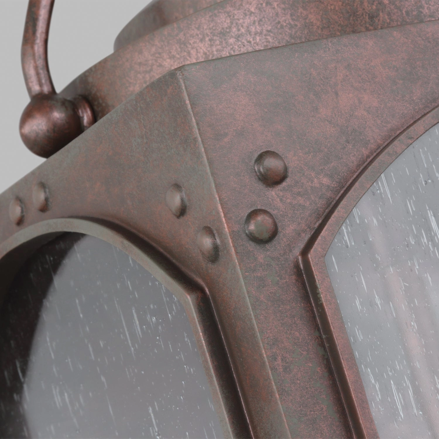 Randhurst Three Light Outdoor Wall Lantern Copper Oxide