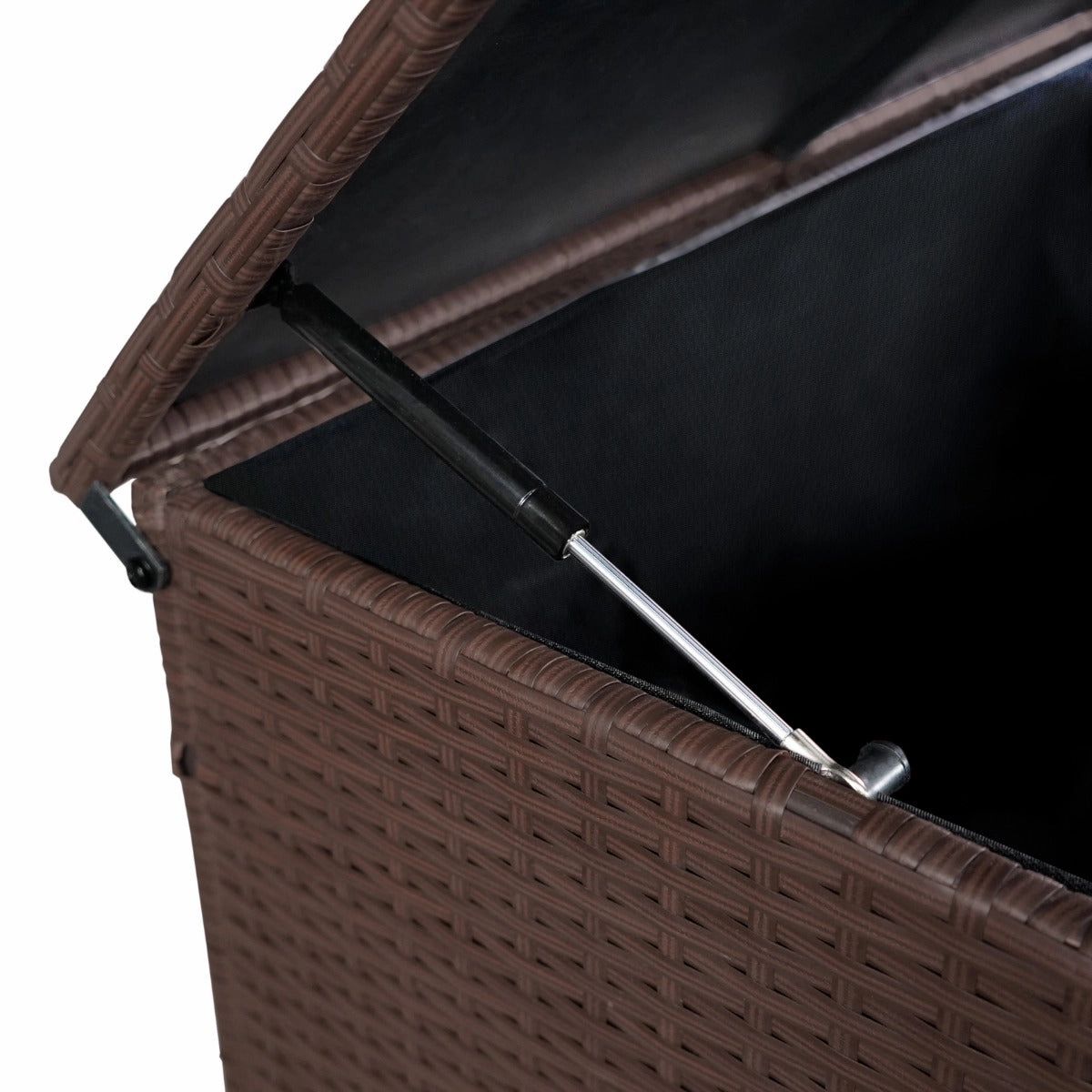 Rattan Corner Set & Cushion Storage Box - Brown