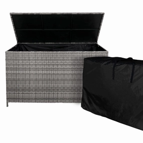 Rattan Cushion Storage Box 582L - Greyoutdoor patio furniture set