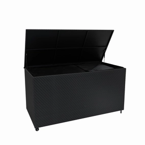 Rattan Cushion Storage Box 700L - Blackoutdoor patio furniture set