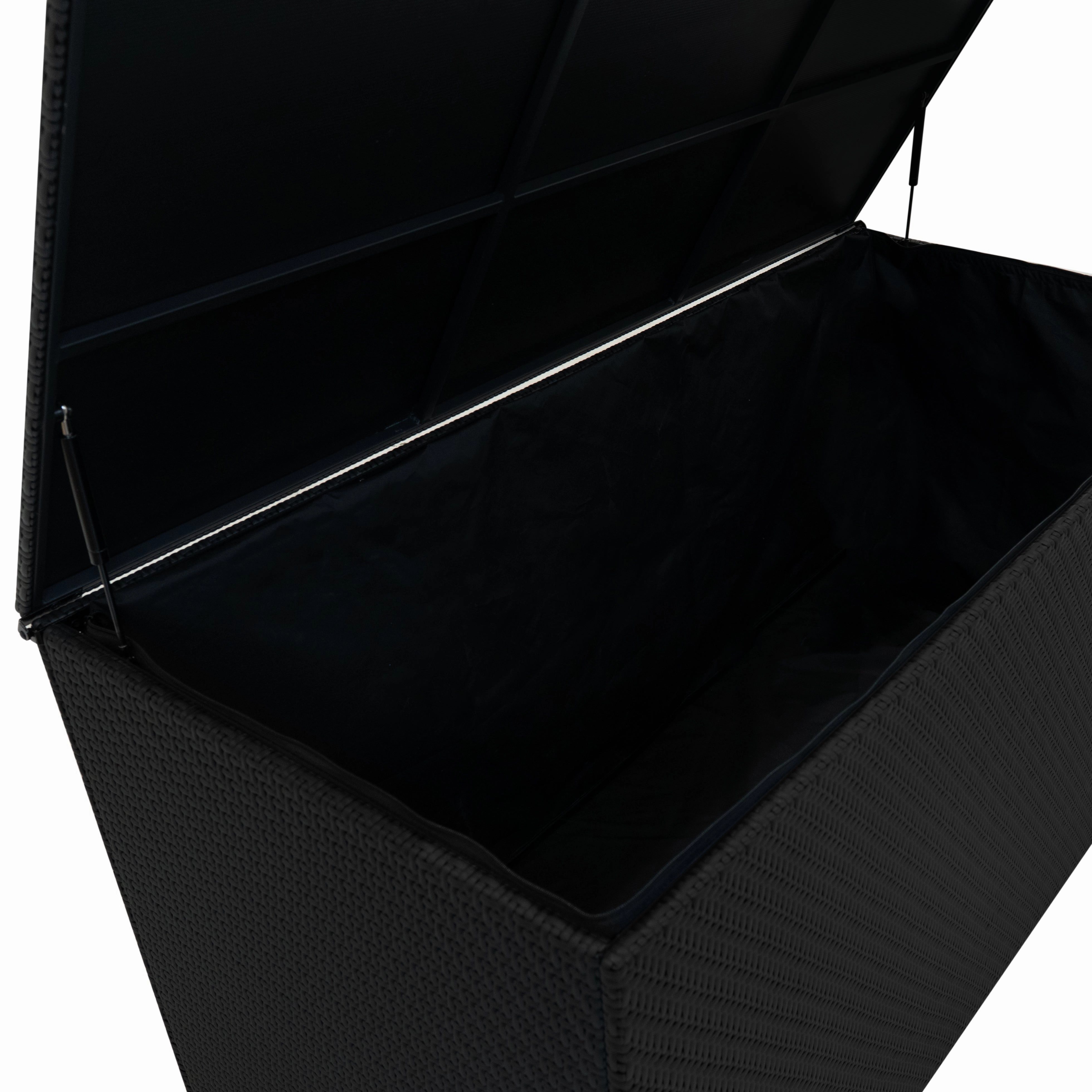 Rattan Cushion Storage Box 700L - Black
