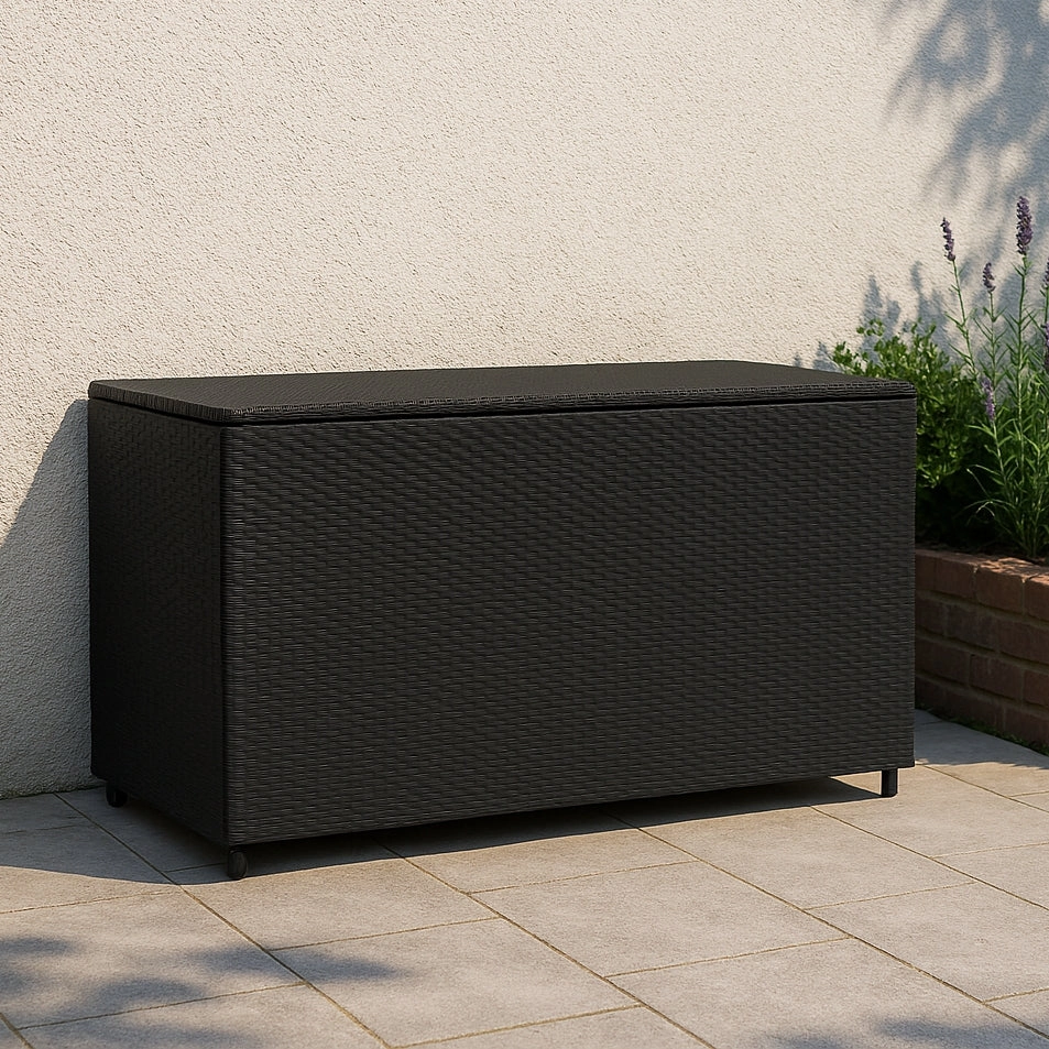 Rattan Cushion Storage Box 996L - Black