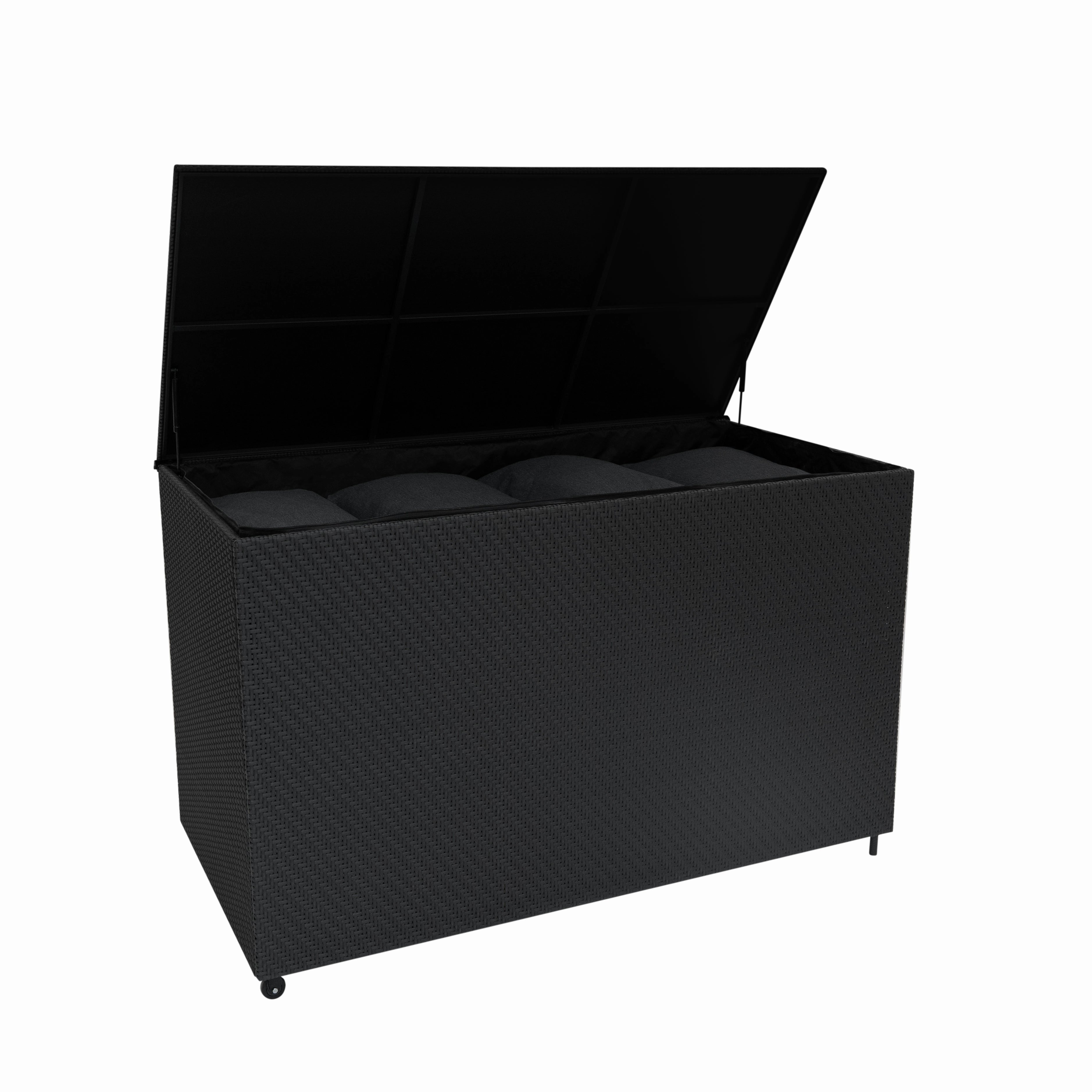 Rattan Cushion Storage Box 996L - Black