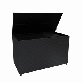 Rattan Cushion Storage Box 996L - Blackoutdoor patio furniture set