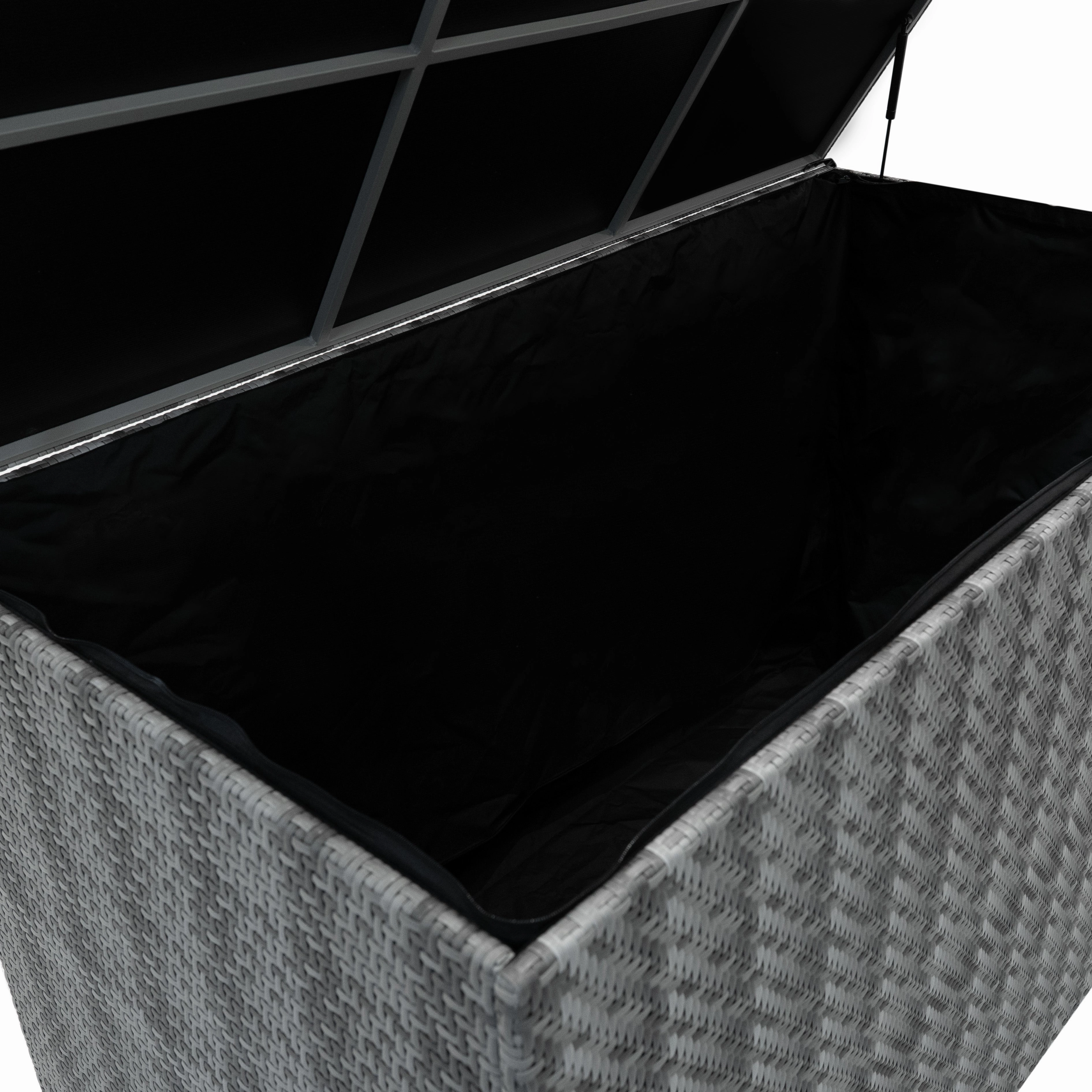 Rattan Cushion Storage Box 996L - Grey