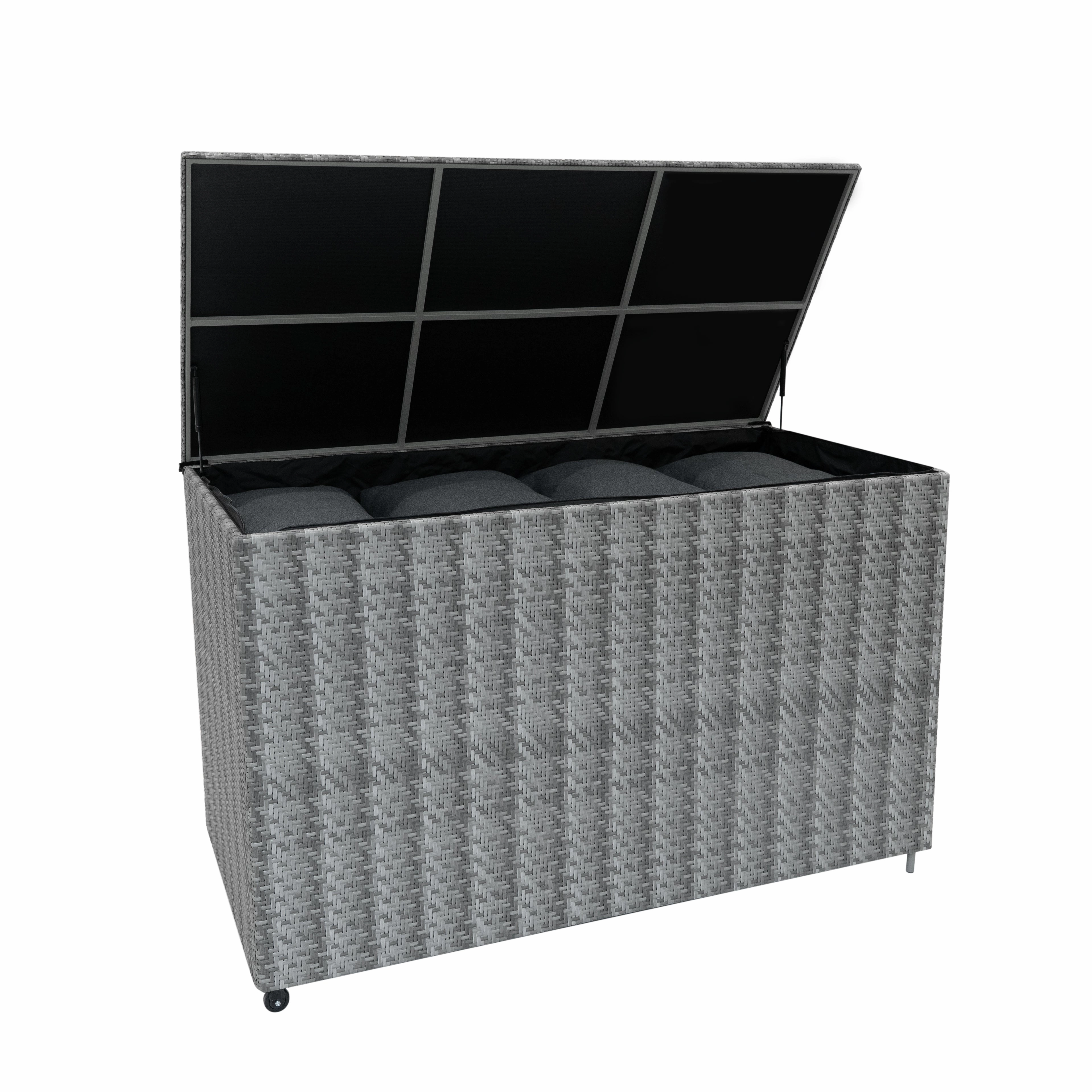 Rattan Cushion Storage Box 996L - Grey