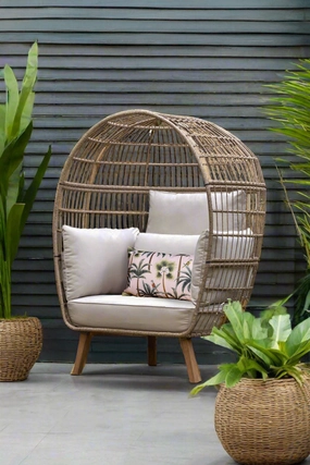 Rattan Inspired Garden Egg Chairoutdoor garden decorative ornaments