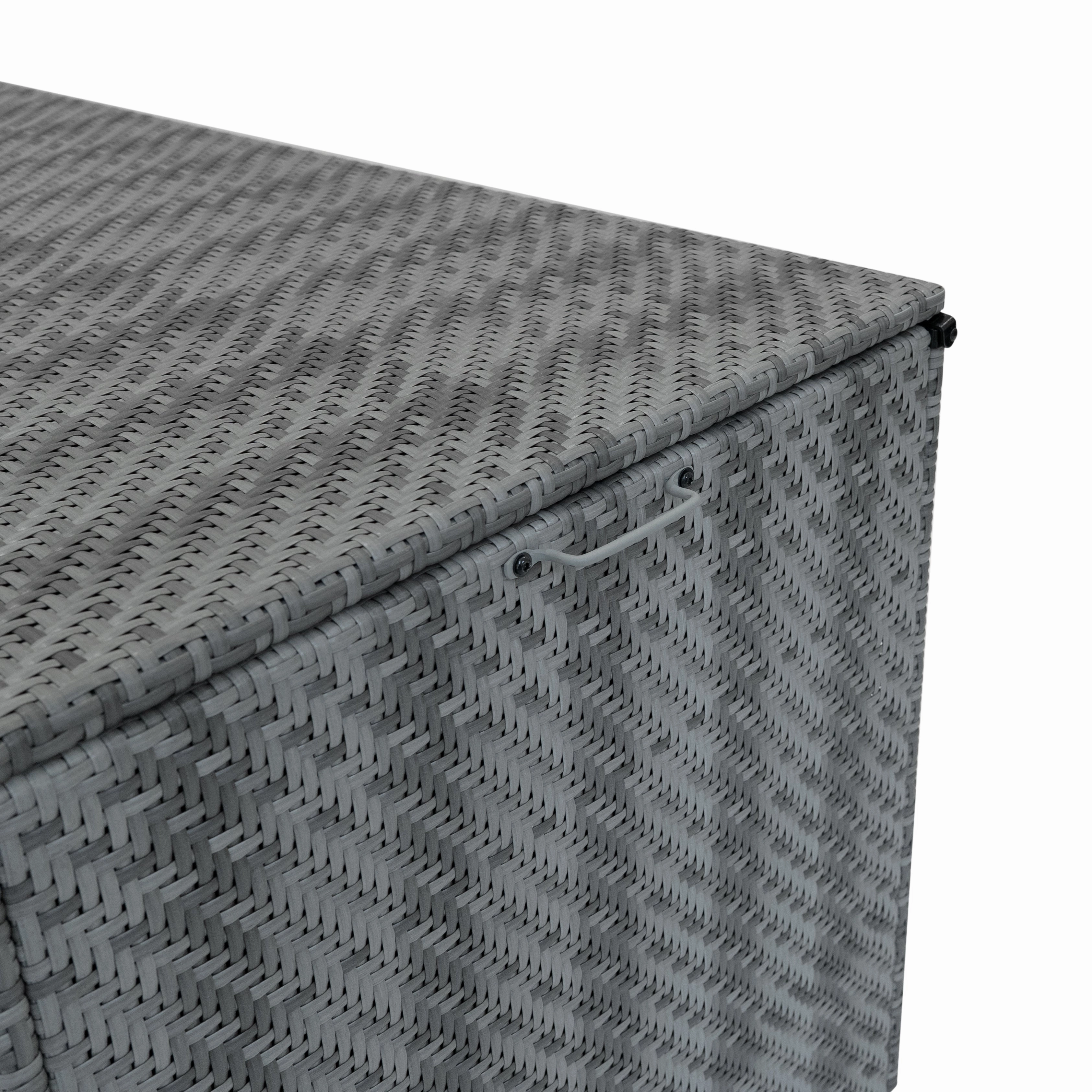 Rattan Modular 6 Piece Furniture Set & 996L Storage Box  Grey