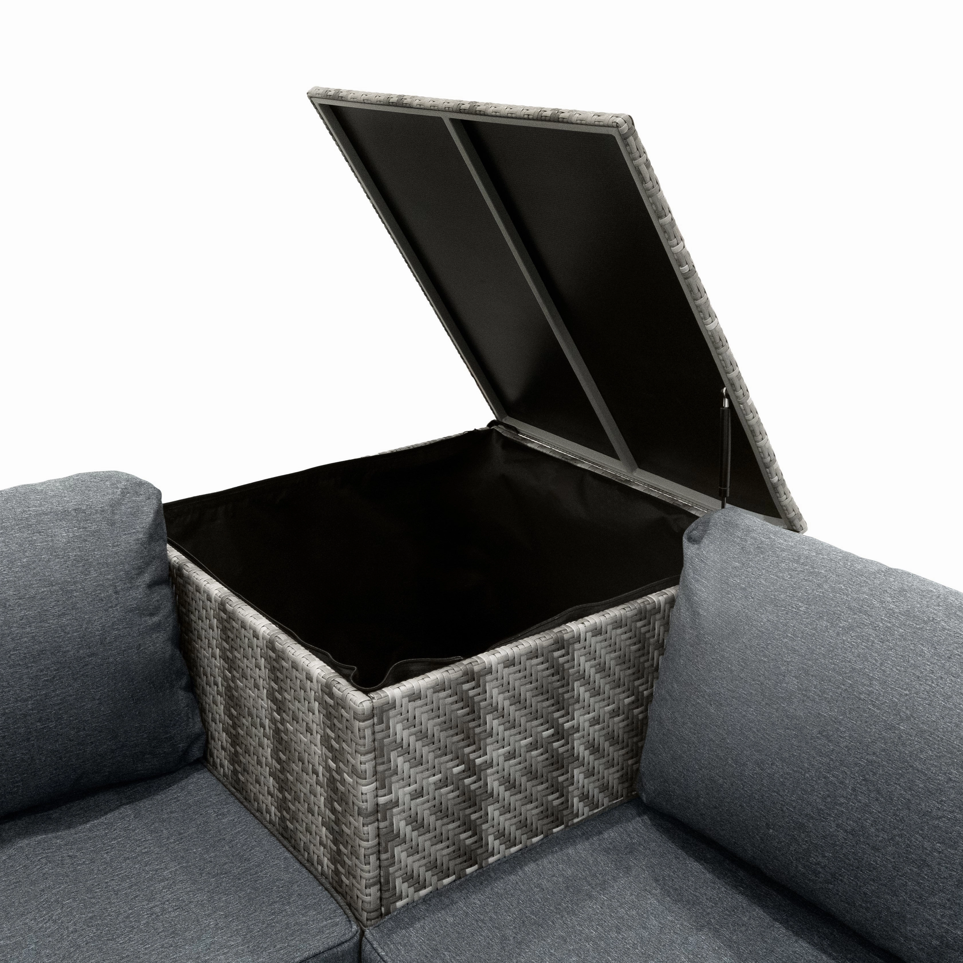Rattan Modular 6 Piece Furniture Set  Grey