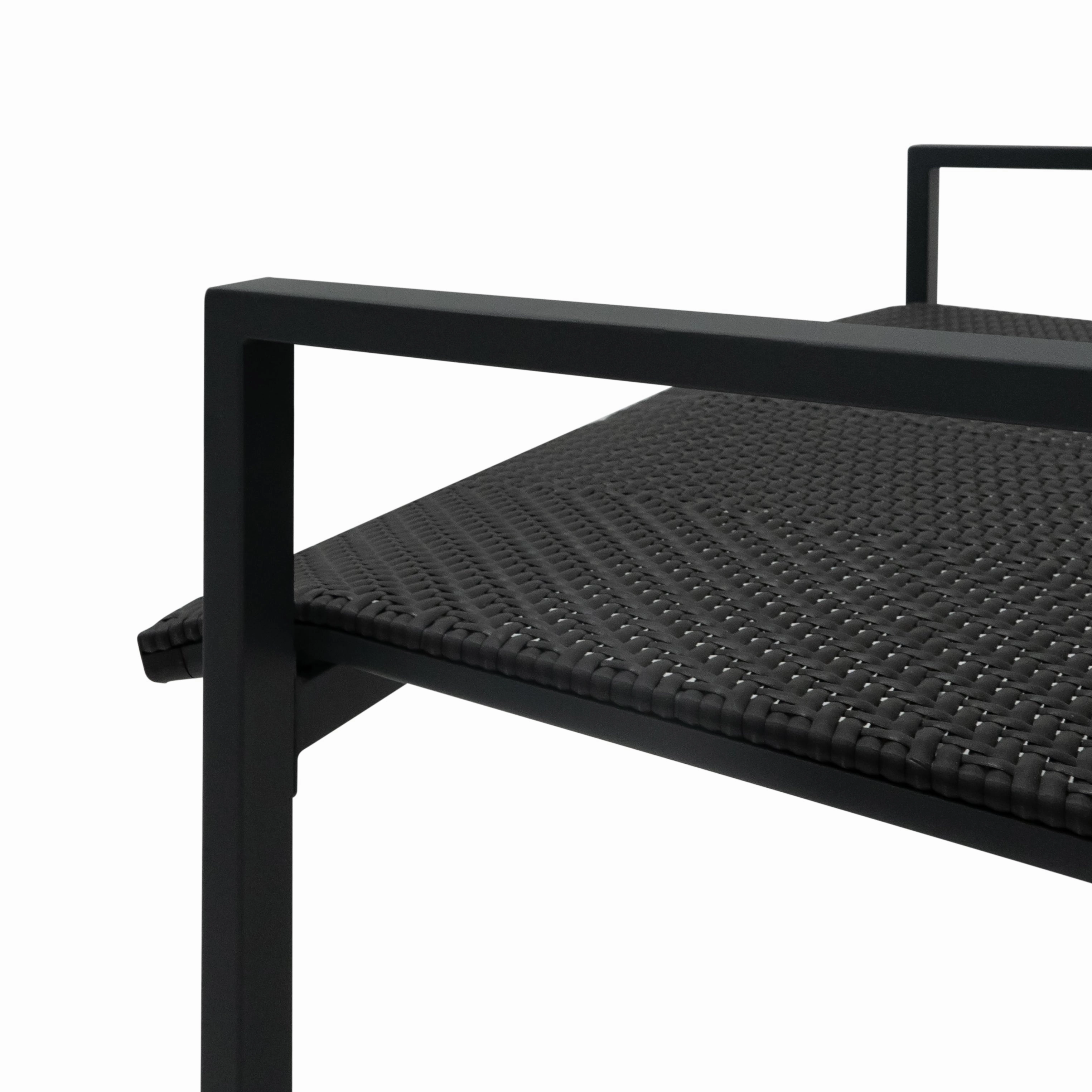 Rattan Patio Furniture Set - Black