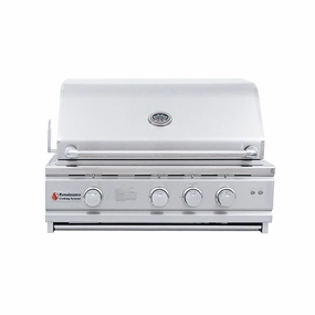 RCS 30" Cutlass Pro Built-In Gas Grill RON30 stainless steel BBQ grill with side table
