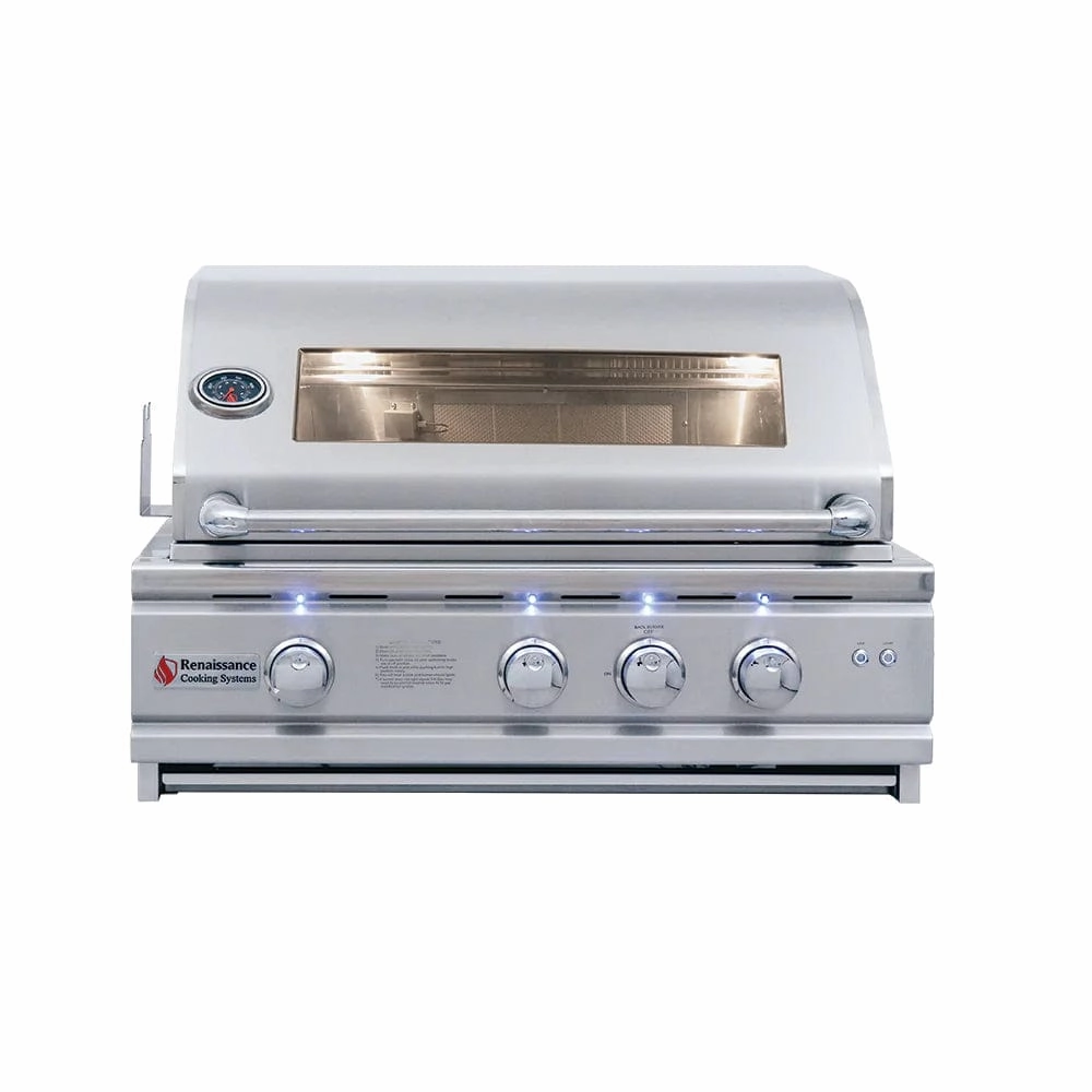 RCS Cutlass Pro Series 30" Built-in Grill with Window RON30AW professional outdoor BBQ grill set