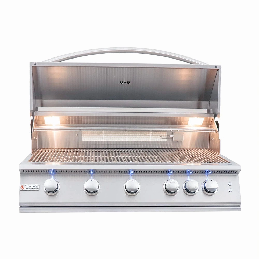 RCS Premier 40" L Freestanding Grill with LED Lights RJC40AL CK