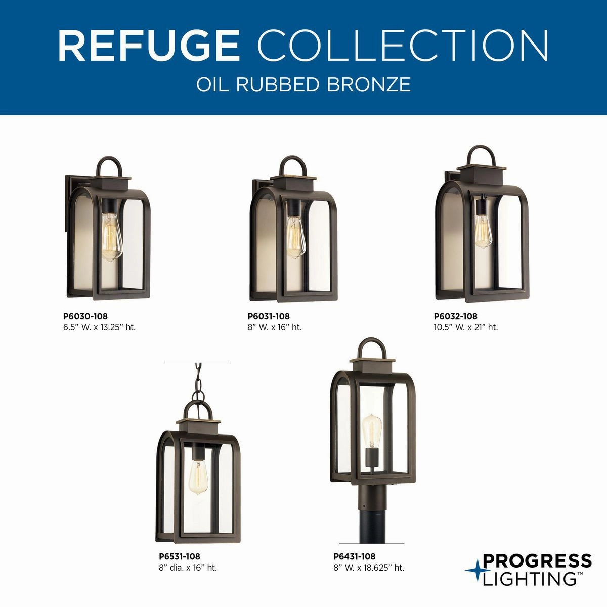 Refuge One Light Wall Lantern Oil Rubbed Bronze