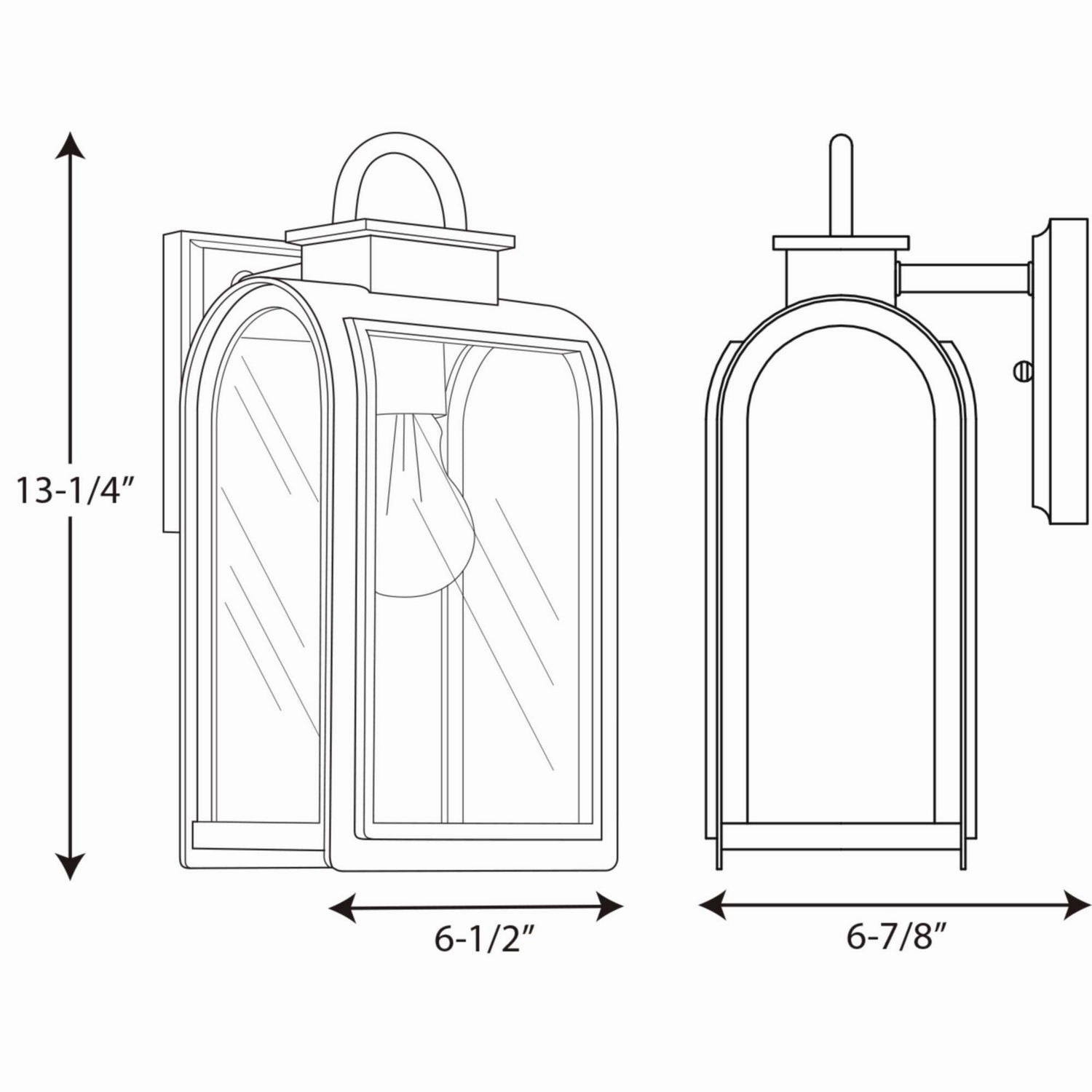 Refuge One Light Wall Lantern Oil Rubbed Bronze