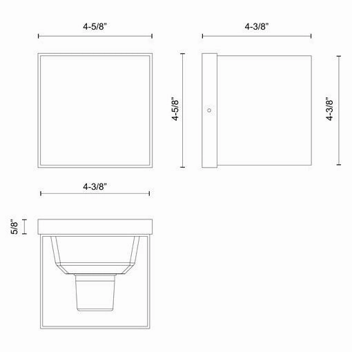 Rene 5" Exterior Wall Sconce