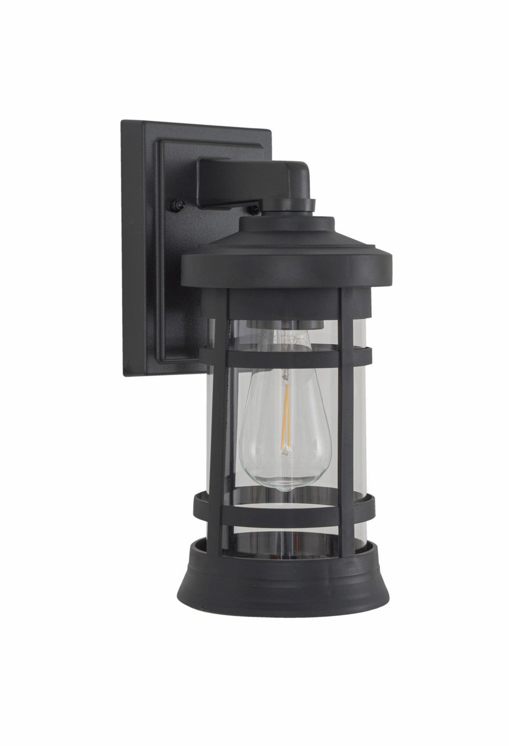 Resilience Lanterns One Light Outdoor Lantern Textured BlackOutdoor wall sconces with motion sensor