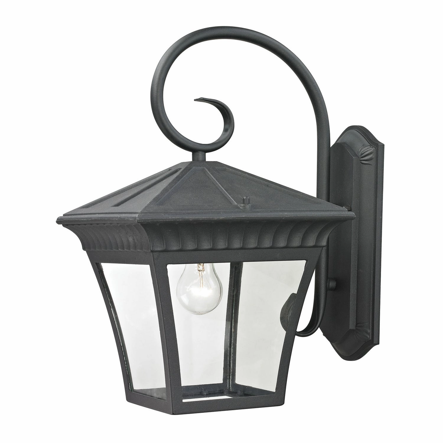 Ridgewood One Light Outdoor Wall Sconce Matte Textured BlackOutdoor wall sconces with motion sensor