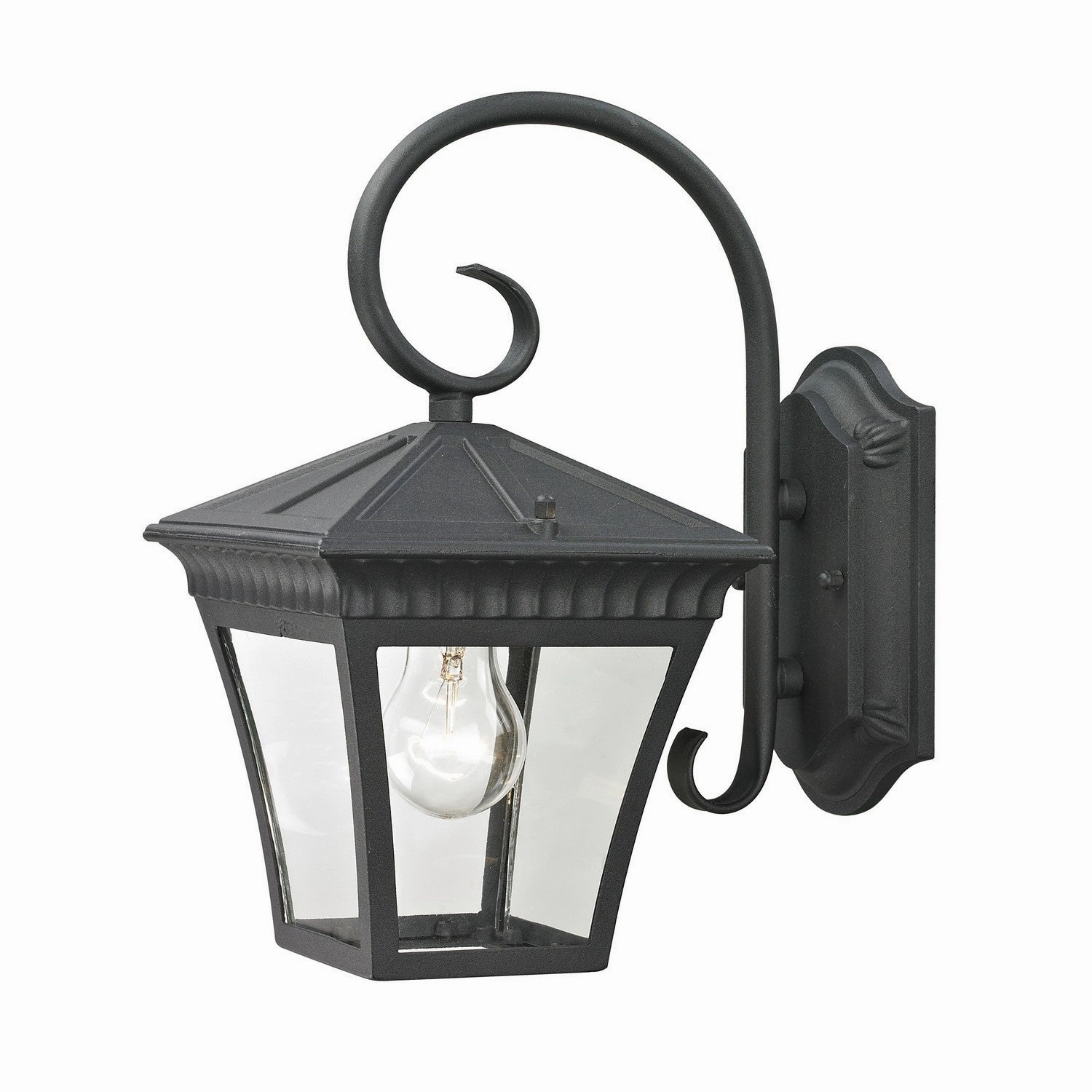 Ridgewood One Light Wall Sconce Matte Textured BlackOutdoor wall sconces with motion sensor