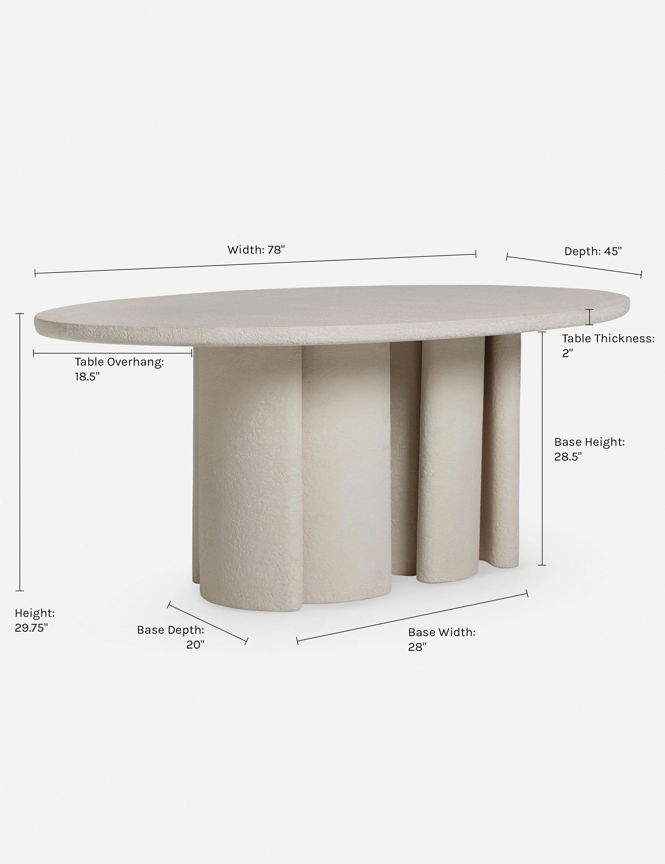 Rodrigo Indoor / Outdoor Oval Dining Table
