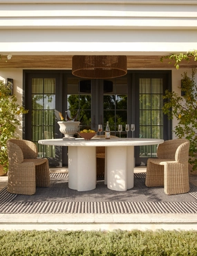 Rodrigo Indoor / Outdoor Oval Dining Tableoutdoor patio dining furniture set