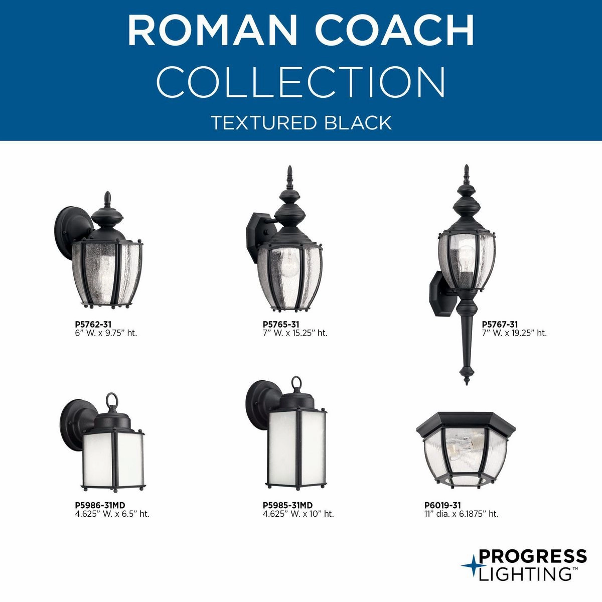 Roman Coach One Light Wall Lantern Black