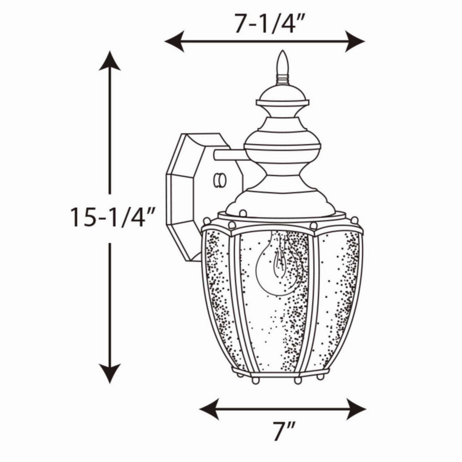 Roman Coach One Light Wall Lantern Black