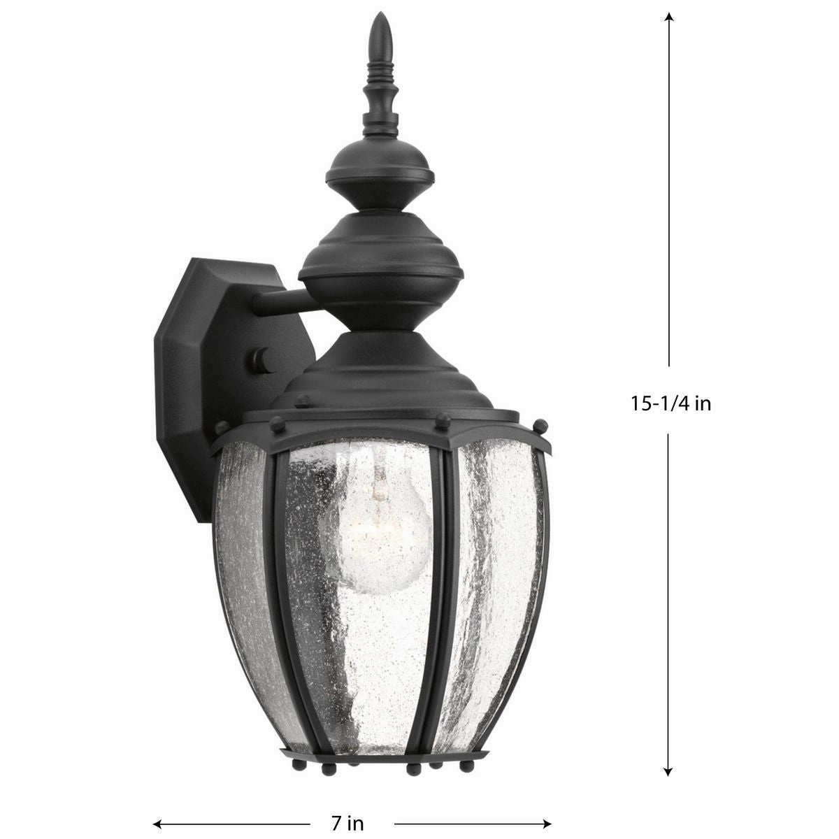 Roman Coach One Light Wall Lantern Black