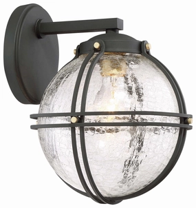 Rond One Light Outdoor Wall Mount Coal W/Honey Gold HighlightOutdoor wall sconces with motion sensor