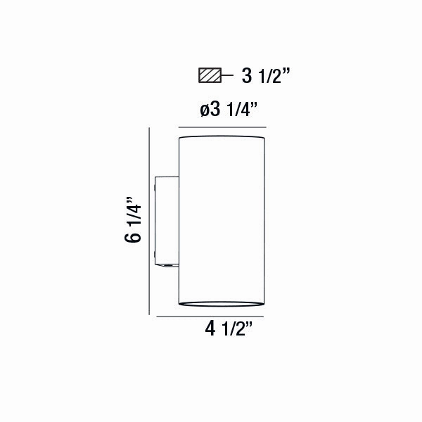 Rotondo LED Outdoor Wall Mount Silver