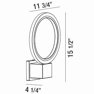 Round 1-Light LED Outdoor Wall Mount