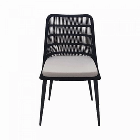 Rousseau Outdoor Dining Chair - Black/Ivoryoutdoor patio furniture set