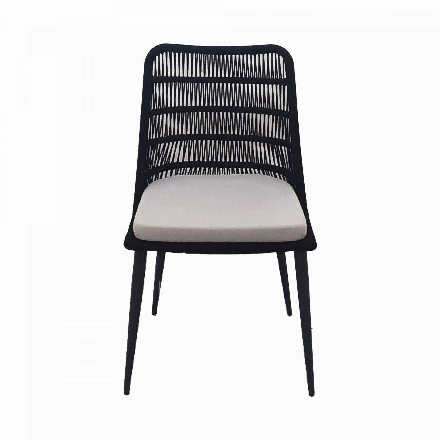 Rousseau Outdoor Dining Chair - Black/Ivoryoutdoor patio furniture set