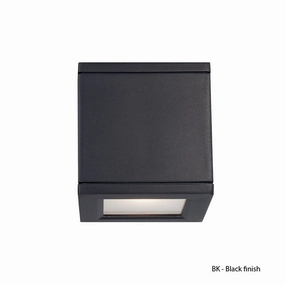 Rubix LED Wall Light BlackOutdoor wall sconces with motion sensor