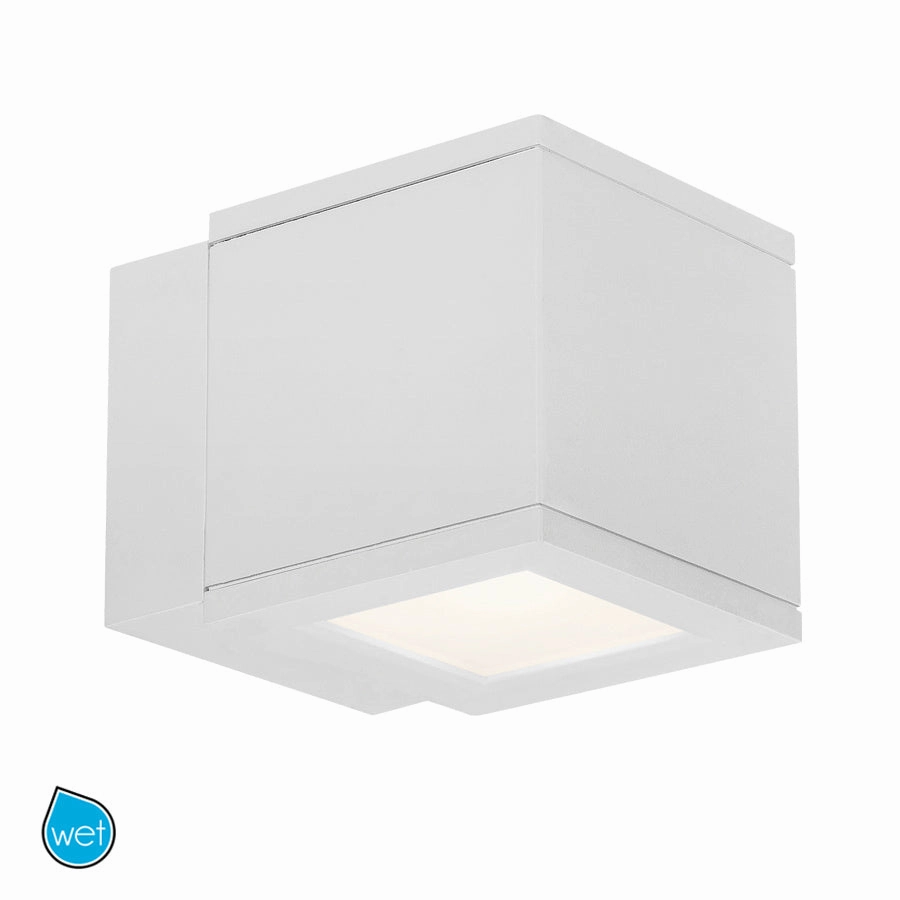 Rubix LED Wall Light WhiteOutdoor wall sconces with motion sensor