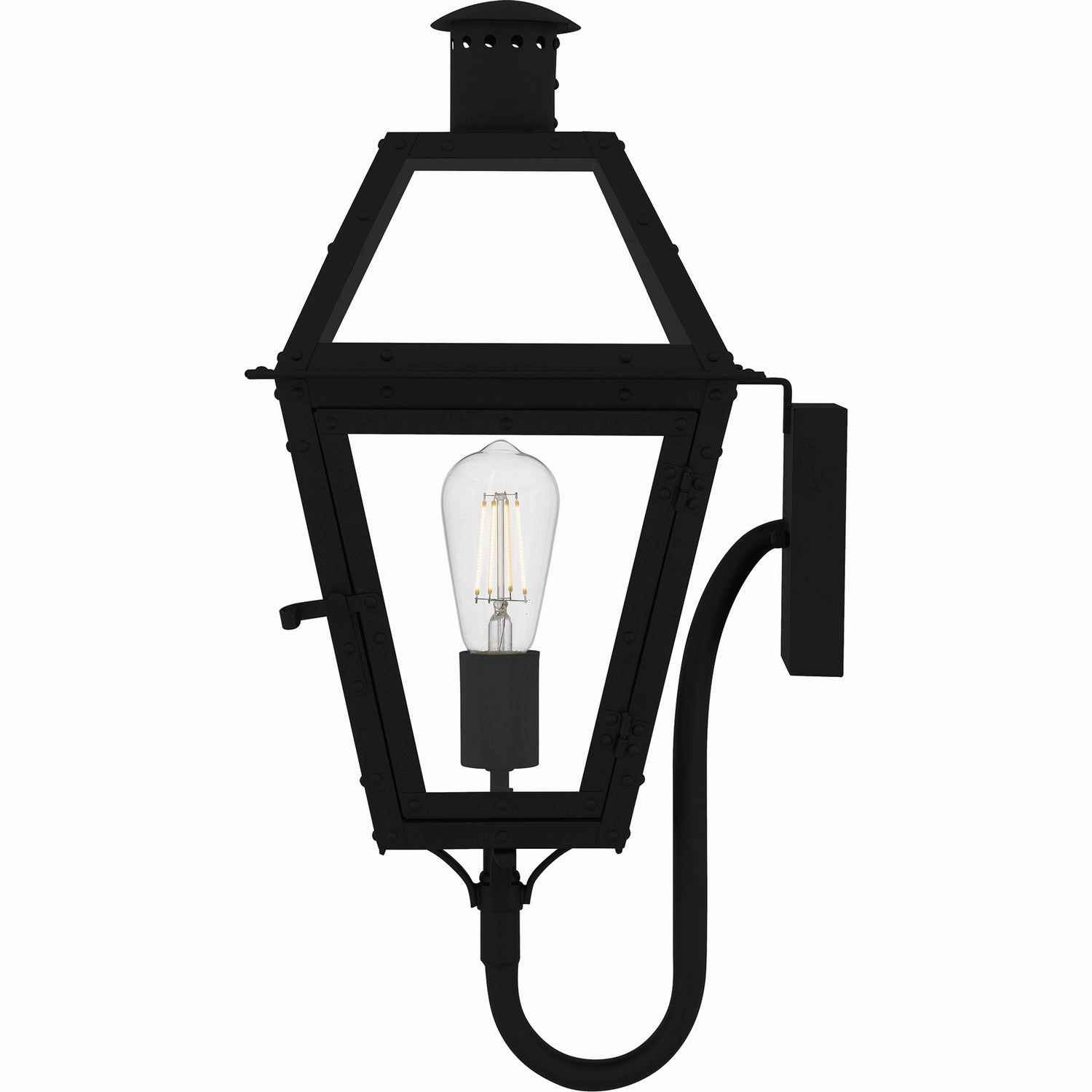Rue De Royal One Light Outdoor Wall Lantern Earth Black