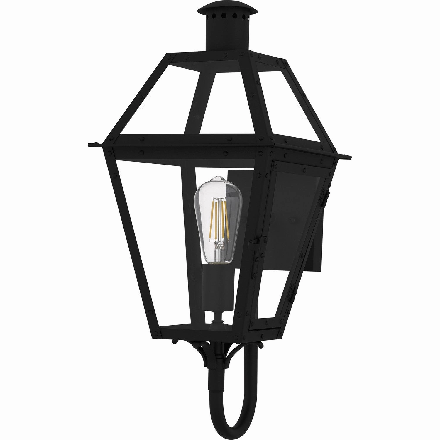 Rue De Royal One Light Outdoor Wall Lantern Earth Black