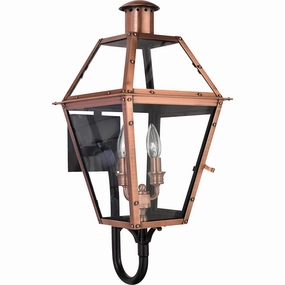 Rue De Royal Two Light Outdoor Wall Lantern Aged CopperOutdoor wall sconces with motion sensor