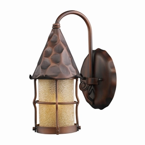 Rustica One Light Outdoor Wall Sconce Antique CopperOutdoor wall sconces with motion sensor