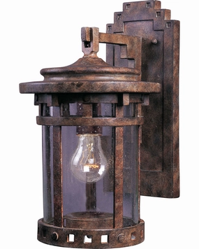 Santa Barbara VX One Light Outdoor Wall Lantern SiennaOutdoor wall sconces with motion sensor