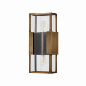 Santa Clara Two Light Outdoor Wall Sconce Patina BrassOutdoor wall sconces with motion sensor