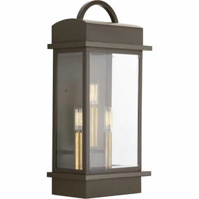 Santee Three Light Large Wall Lantern Antique BronzeOutdoor wall sconces with motion sensor