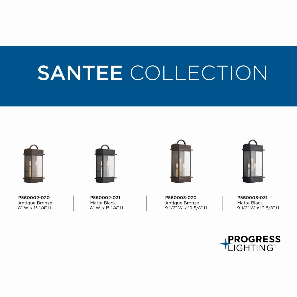 Santee Three Light Large Wall Lantern Antique Bronze